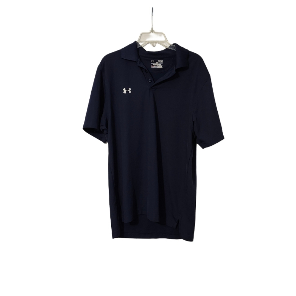 Under Armour  Men's M   Polo   Moisture Wicking   Shirt   Navy Blue - Picture 5 of 9
